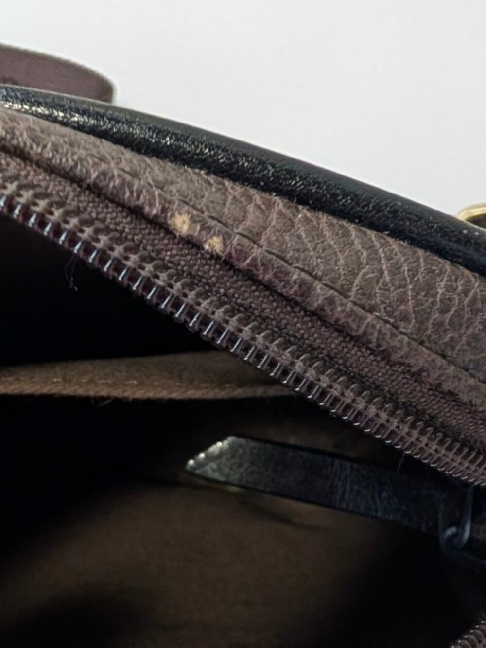 Ted Baker London Embossed Leather Crossbody Bag Brown | Adjustable Strap - Picture 5 of 5